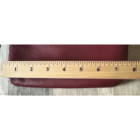 Coach North/South Red Crossgrain Leather Swingpack Crossbody Bag - Picture 8 of 12